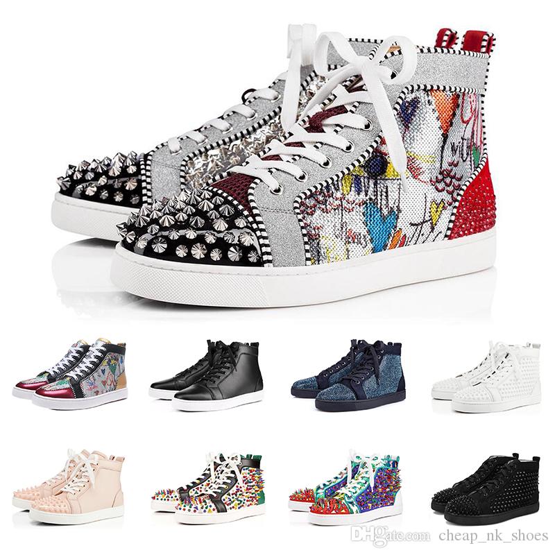 2019 Fashion Luxury sneakers designer shoes red bottoms for men women high cut black white Spikes Genuine oZz Size 5 14 LOUBOUTIN CHRISTIAN, Blue
2019 Fashion Luxury sneakers designer shoes red bottoms for men women high cut black white Spikes Genuine oZz Size 5 14 LOUBOUTIN CHRISTIAN, Blue