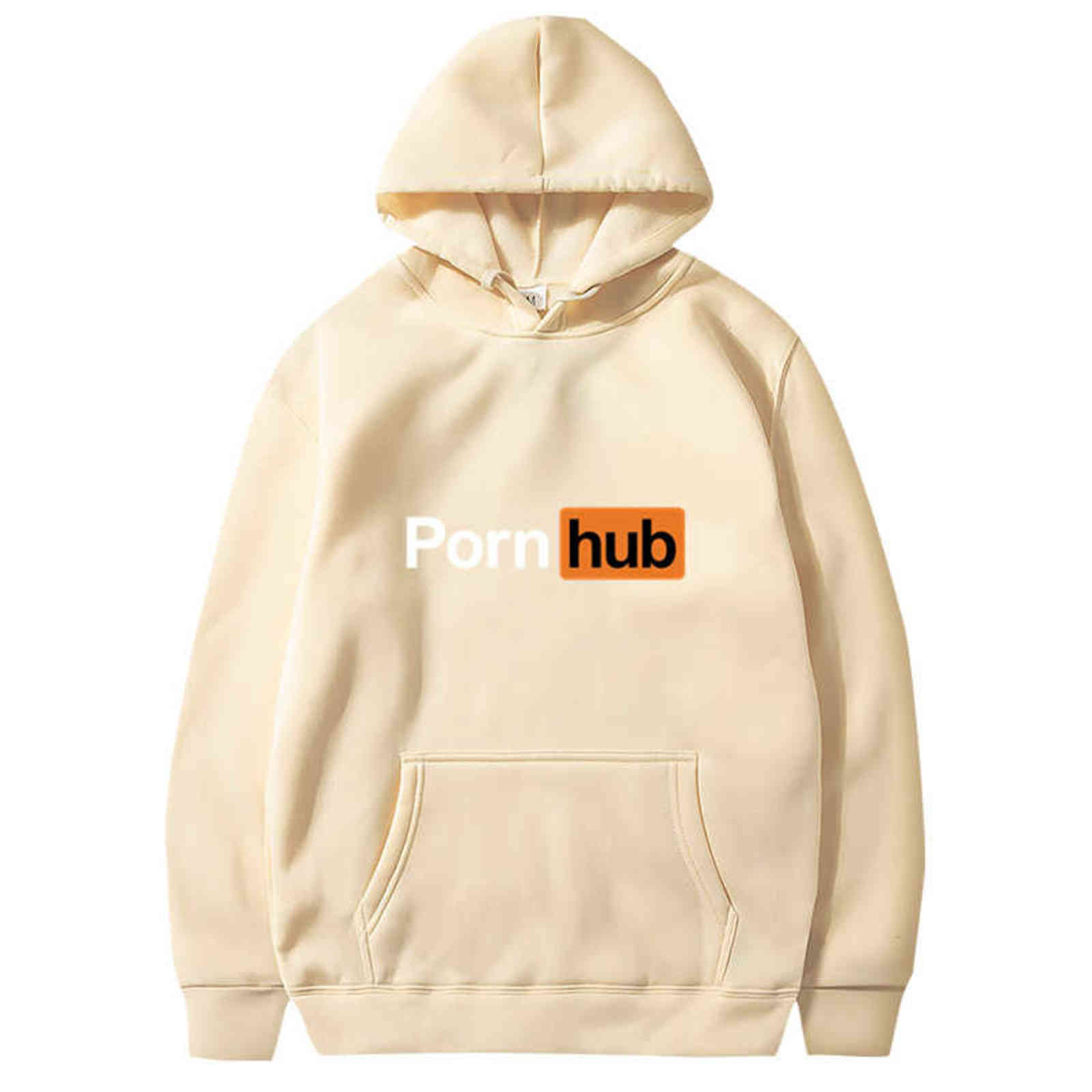 Printed Sweatshirt PORN HUb Street Dance Street Clothes Mens Womens Spring and Autumn Fashion Men Hoodies 211116