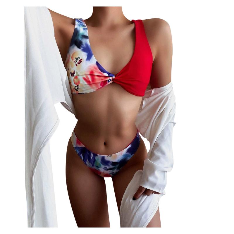 Women' Swimwear Women Bikini Printing Ladies Summer Fashion Sexy Charming Set Swimsuit Two Pieces Beachwear Beach Bathing Suit, Red
Women' Swimwear Women Bikini Printing Ladies Summer Fashion Sexy Charming Set Swimsuit Two Pieces Beachwear Beach Bathing Suit, Red
