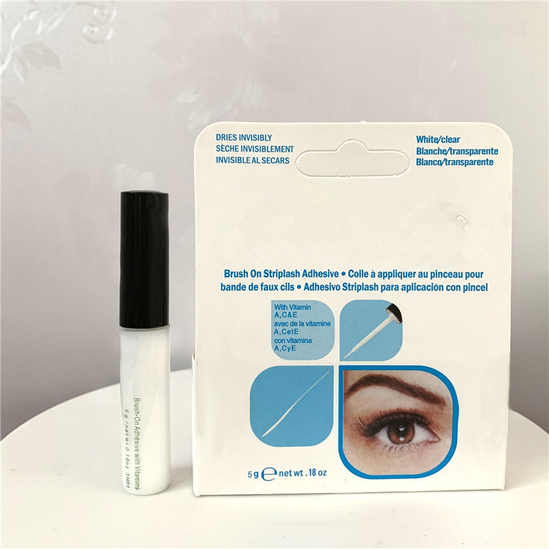 Eyelash Adhesives Eye Lash Glue brush-on vitamins white clear black 5g Packaging Makeup Tool