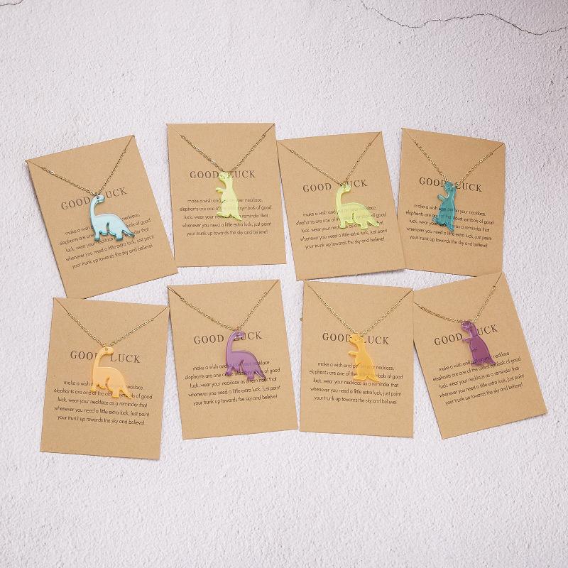 Pendant Necklaces Cute And Trendy Macaron Transparent Acrylic Small Dinosaur Necklace Clavicle Chain Men Women's General Jewelry Gifts
Pendant Necklaces Cute And Trendy Macaron Transparent Acrylic Small Dinosaur Necklace Clavicle Chain Men Women's General Jewelry Gifts