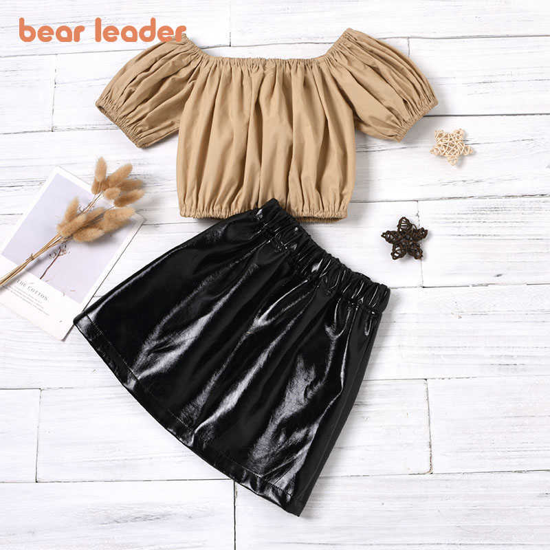 Bear Leader Kids Girls Princess Fashion Clothing Sets Summer Baby Girl T-Shirt Tops Leather Skirt Outfits Children Cute Clothing 210708, Ah5726khaki
Bear Leader Kids Girls Princess Fashion Clothing Sets Summer Baby Girl T-Shirt Tops Leather Skirt Outfits Children Cute Clothing 210708, Ah5726khaki