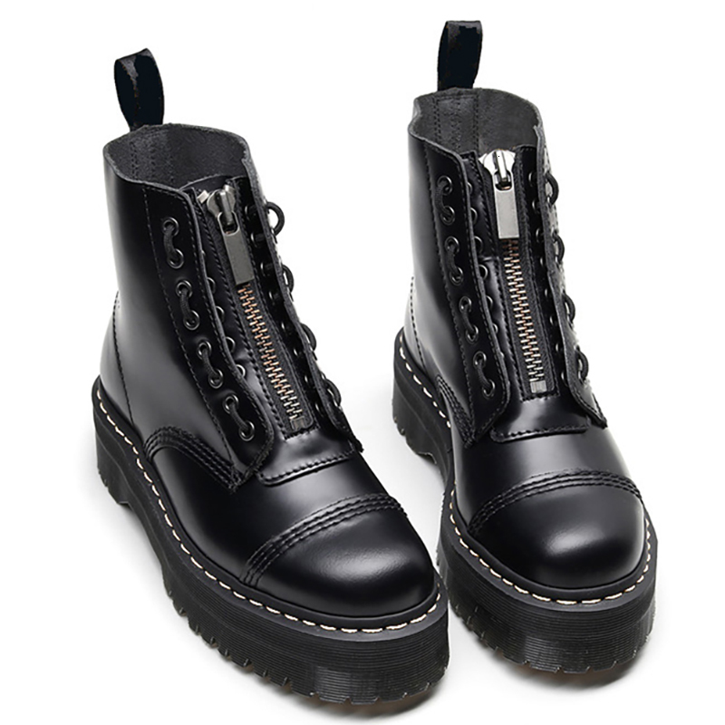 dress shoes 2021 winter women platform boots chunky ankle booties female leather zipper round toe ladies combat boot botas mujer q, Black
dress shoes 2021 winter women platform boots chunky ankle booties female leather zipper round toe ladies combat boot botas mujer q, Black