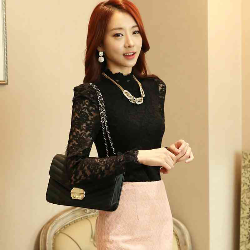 plus size tops fashion woman blouses white lace shirt long sleeve women shirts blusas femininas 1695 50 210512