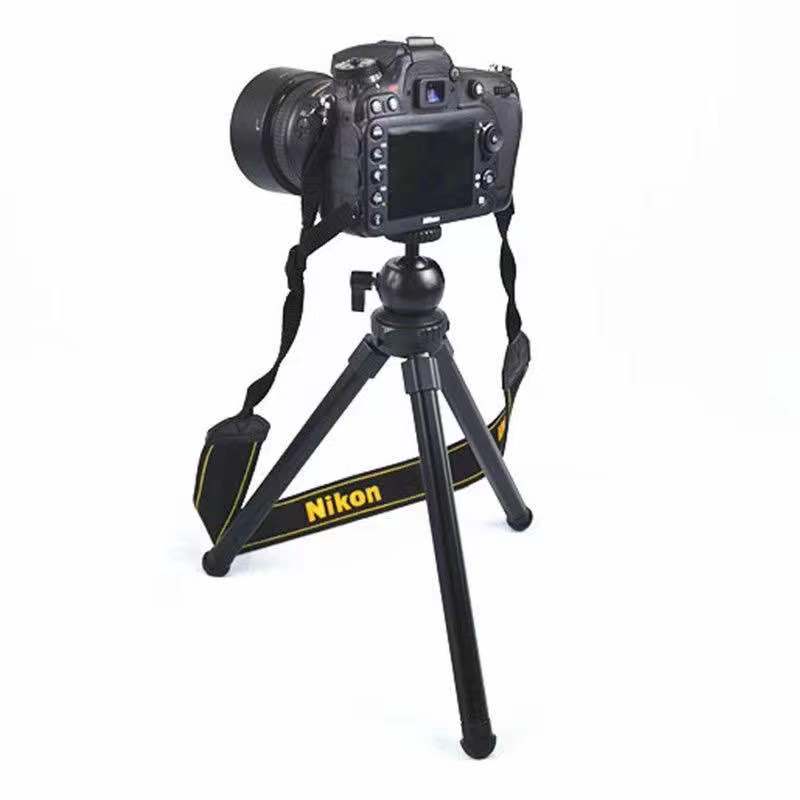 Camera Mini Lightweight Tripod Portable Sport Holder with Ballhead Ball Head, Phone Clip for your Smartphone