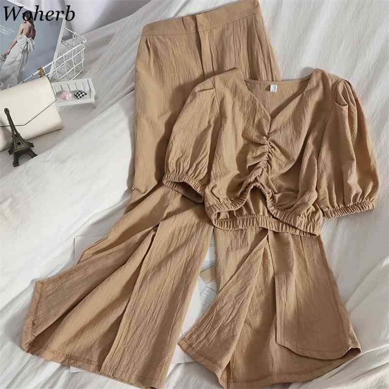 Women Sexy Two Piece Sets Clothes Summer Crop Tops Blouse Loose Wide Leg Pants Outfit Ladies Beach 2 Pcs Suit Set Mujer 210519, Khaki
Women Sexy Two Piece Sets Clothes Summer Crop Tops Blouse Loose Wide Leg Pants Outfit Ladies Beach 2 Pcs Suit Set Mujer 210519, Khaki