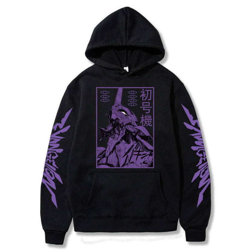 Men's women's long sleeved hooded sweatshirts, large Unisex sweaters, Ivan jerion and animation prints, Harajuku street clothes, Eva-00, Black
Men's women's long sleeved hooded sweatshirts, large Unisex sweaters, Ivan jerion and animation prints, Harajuku street clothes, Eva-00, Black