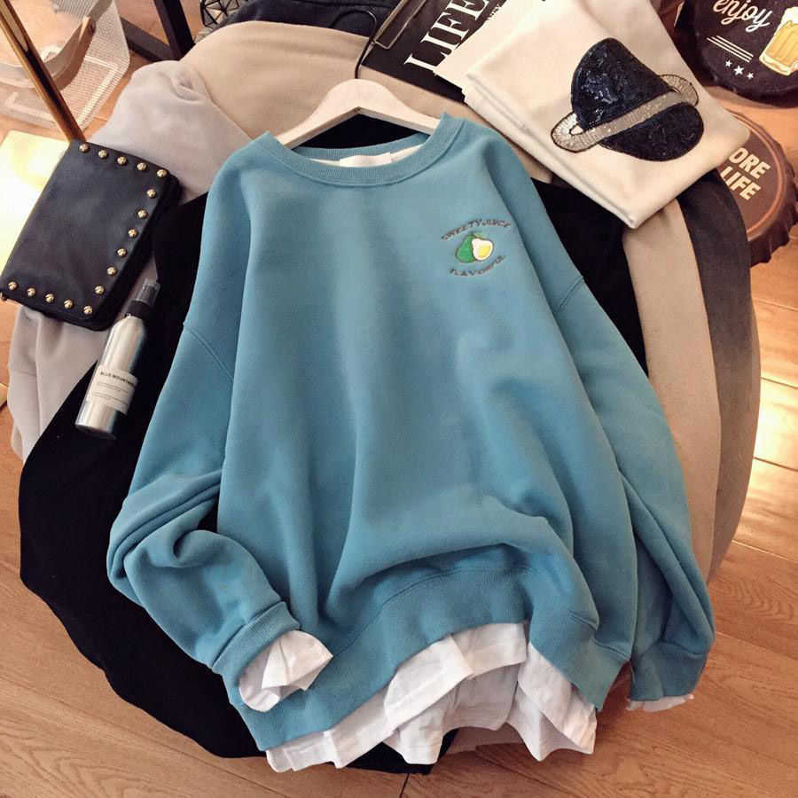 Autumn and winter Hoodies For Women Korean style thickened Sweatshirrt Female Warm keeping Large Oversized kawaii Clothing 210910