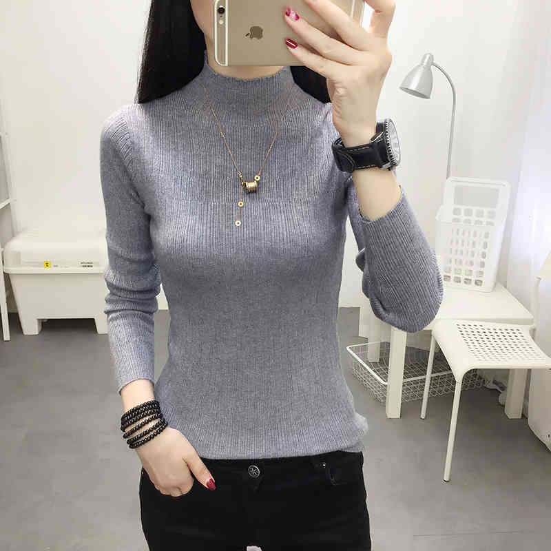 sueter mujer invierno Flat Knitted women pullover sweater winter clothes women chompas para mujer Office Lady 5880 50 210417
