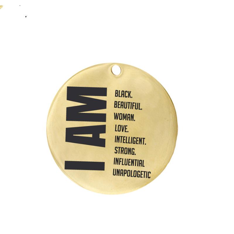 Charms 10 Pcs Stainless Steel Black Woman I AM BEAUTIFUL LOVE INTELLIGENT Charm For Jewelry Making, Bronze;silver
Charms 10 Pcs Stainless Steel Black Woman I AM BEAUTIFUL LOVE INTELLIGENT Charm For Jewelry Making, Bronze;silver