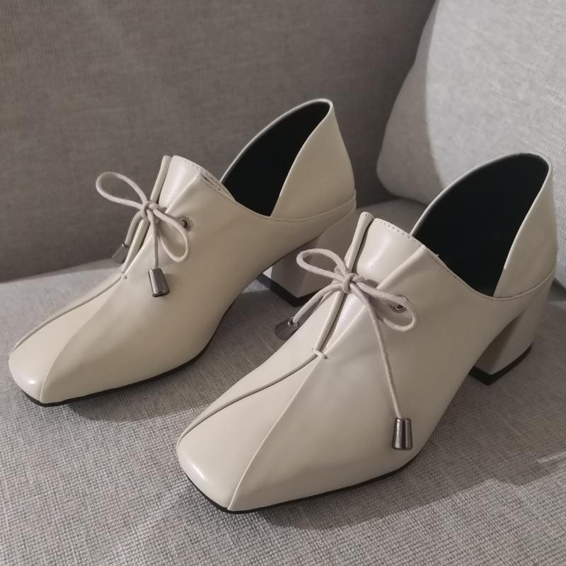 Dress Shoes 3 Color Women's Genuine Leather Thick High Heel Square Toe Bowtie Slip-on Pumps Quality Soft Comfortable Evening Shoe, Beige
Dress Shoes 3 Color Women's Genuine Leather Thick High Heel Square Toe Bowtie Slip-on Pumps Quality Soft Comfortable Evening Shoe, Beige