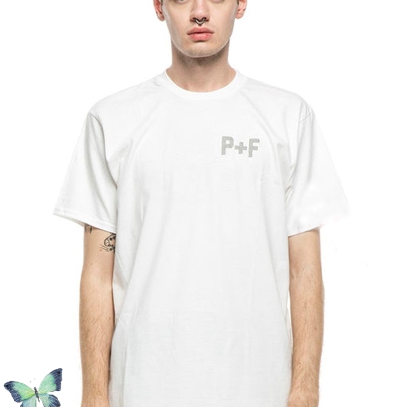 P+F 3M Reflective T Shirt Places Faces High Quality Solid Color T-shirt Men Women Fashion Casual Places+faces s 210420
