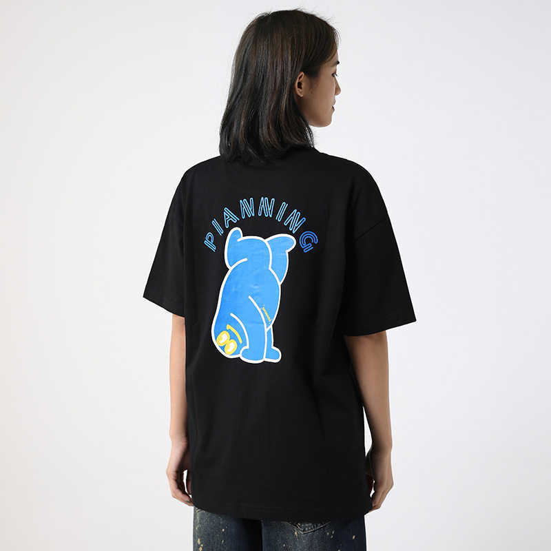 Men Women Clothing T-shirts Hip Hop Oversized Style Streetwear Harajuku Funny Cartoon Printed Cotton Tops Tee Tshirt 210601