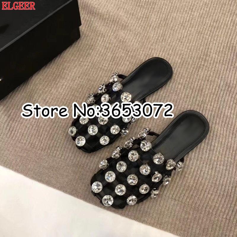 Slippers Bling Rhinestone Round Toe Cut-outs Summer Flats Girls Beach Slides Shoes Leisure Casual Studs Woman Sandals, Black
Slippers Bling Rhinestone Round Toe Cut-outs Summer Flats Girls Beach Slides Shoes Leisure Casual Studs Woman Sandals, Black