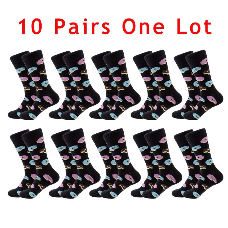 Men's Socks 10 Pairs Black Sweet Doughnut Jacquard For Man Cotton Crew Length High Quality Fashion Dress
Men's Socks 10 Pairs Black Sweet Doughnut Jacquard For Man Cotton Crew Length High Quality Fashion Dress