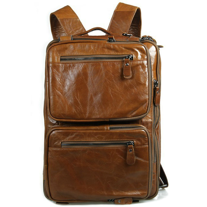4Use Multi-Function Genuine Leather Backpack Men's Travel Backpack School Bag Leather Men Backpack laptop Bag Rucksack male, Brown
4Use Multi-Function Genuine Leather Backpack Men's Travel Backpack School Bag Leather Men Backpack laptop Bag Rucksack male, Brown