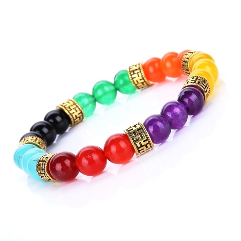 Multi-color 7 Chakra Stone Bracelet Natural Beads Healing Reiki Prayer Buddha Beads Bracelet Men Charms Yoga Bracelet for Women, Black
Multi-color 7 Chakra Stone Bracelet Natural Beads Healing Reiki Prayer Buddha Beads Bracelet Men Charms Yoga Bracelet for Women, Black