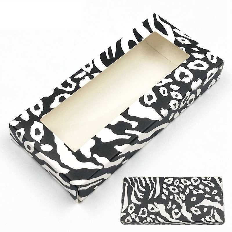 Leopard Eyelash Package Boxes Butterfly Printing False Eyelashes Packaging Rectangular Empty Eyelash Box Case Lashes Box Packaging
