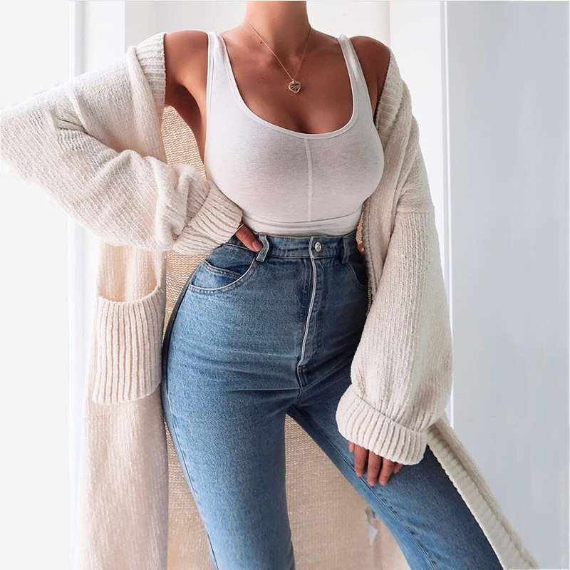 Ponchos and Capes Winter Women's Fashion Gray Haikyuu Plush Knitted Long Cardigan Jacket Women 210422