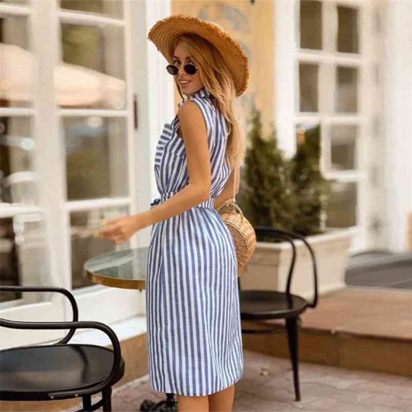 Vintage Sashes Striped Straight Dress Ladies Sleeveless Turn-Down Collar Summer Casual Pockets Knee Vestidos 210701, Khaki
Vintage Sashes Striped Straight Dress Ladies Sleeveless Turn-Down Collar Summer Casual Pockets Knee Vestidos 210701, Khaki