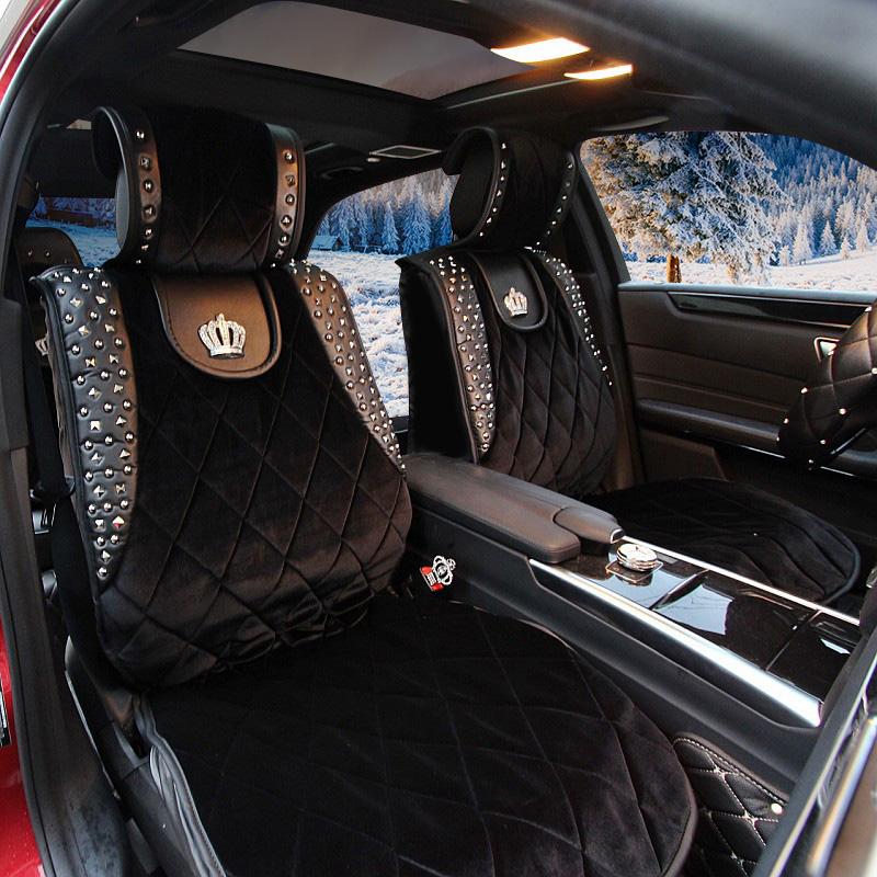 Car Seat Covers Cool Rivet Crown Short Plush For Women Girls Winter Universal Automobile Front Cushion Pad
Car Seat Covers Cool Rivet Crown Short Plush For Women Girls Winter Universal Automobile Front Cushion Pad