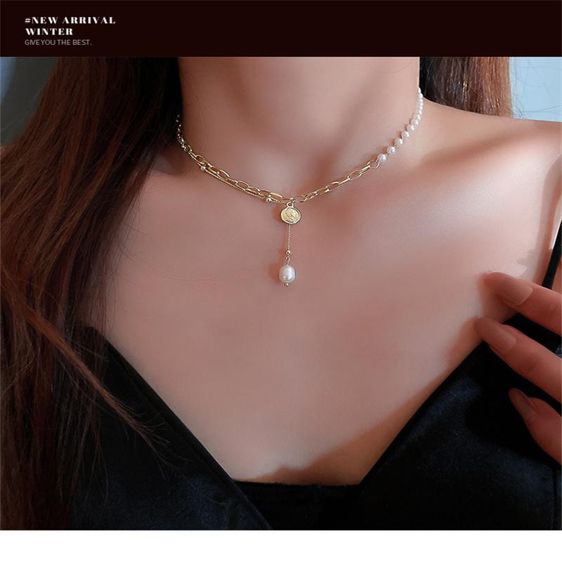 Chains Pearl Pendant Metal Collarbone Chain Yiwu European And American Wind Neck Women's Sweater Geometric Necklace, Silver
Chains Pearl Pendant Metal Collarbone Chain Yiwu European And American Wind Neck Women's Sweater Geometric Necklace, Silver