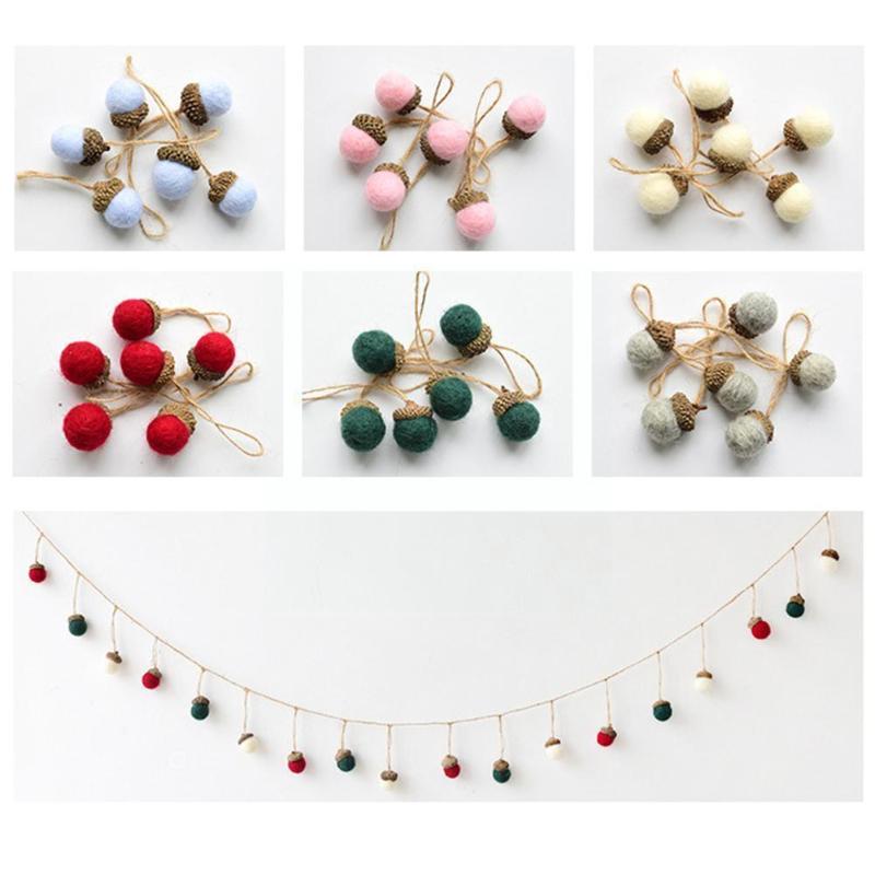 Christmas Decorations 6PCS Felt Acorn Garland Colorful Xmas Tree Hanging Wool Ball Pine Cone With Rope For Wall Style U0L7
Christmas Decorations 6PCS Felt Acorn Garland Colorful Xmas Tree Hanging Wool Ball Pine Cone With Rope For Wall Style U0L7