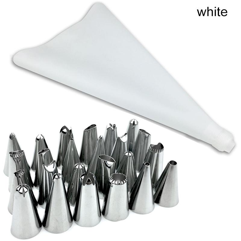 12/18/26Pcs Nozzle Silicone Pastry Bag Reusable Tips Kitchen DIY Icing Piping Cream Pastry Bags Set Cake Decorating kitchen Tool