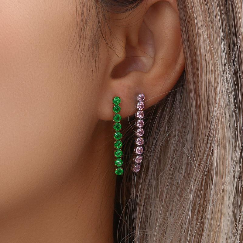 Dangle & Chandelier Cute Hypoallergenic Party Luxury Cubic Zirconia Tennis Chain Earrings Green Pink White Black Crystal Stud Earring For Wo, Silver
Dangle & Chandelier Cute Hypoallergenic Party Luxury Cubic Zirconia Tennis Chain Earrings Green Pink White Black Crystal Stud Earring For Wo, Silver