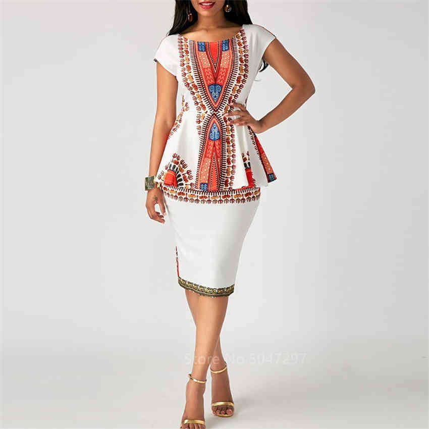 African Dresses for Women News Ankara Dashiki Print Top Skirts Ladies African Clothes Streetwear Robe Africaine Vestidos 210408