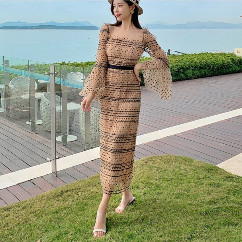 Arrival Summer Women Sexy Mesh Hollow Out Fashion Dress Elegant Draped Party Polka Dot Luxury Slim lace Dresses vestido 210525, Picture color
Arrival Summer Women Sexy Mesh Hollow Out Fashion Dress Elegant Draped Party Polka Dot Luxury Slim lace Dresses vestido 210525, Picture color