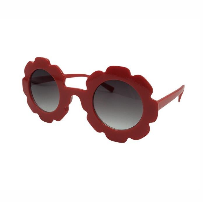 2021 Sun Flower Kids Sunglasses Cute Round Shape Baby Sunglass sparkling Bling Flowers Children Eyeglasses M024 Z260305