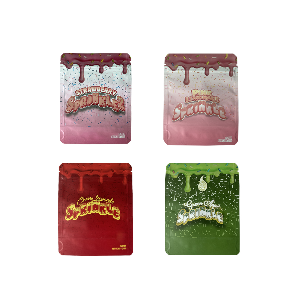 Sprinkle Package Mylar Bags For Green Lemon Cherry Strawberry Fruit edible packing bag resealable fresh storage pouch
Sprinkle Package Mylar Bags For Green Lemon Cherry Strawberry Fruit edible packing bag resealable fresh storage pouch