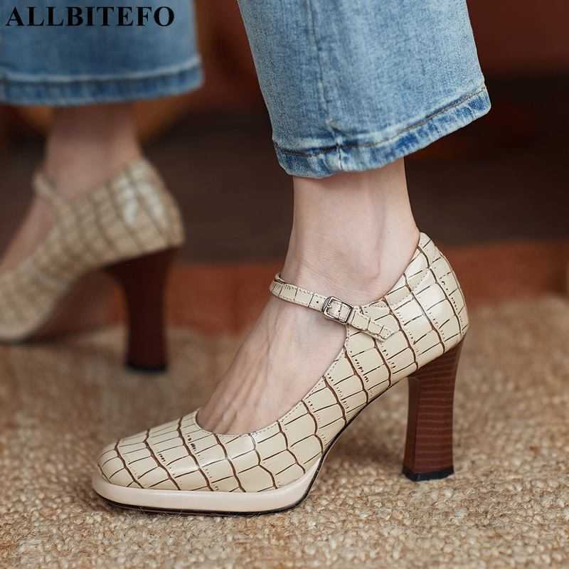 ALLBITEFO size 33-43 genuine leather women heels shoes fashion casual Waterproof platform high heel shoes girls high heels 210611, As picture
ALLBITEFO size 33-43 genuine leather women heels shoes fashion casual Waterproof platform high heel shoes girls high heels 210611, As picture