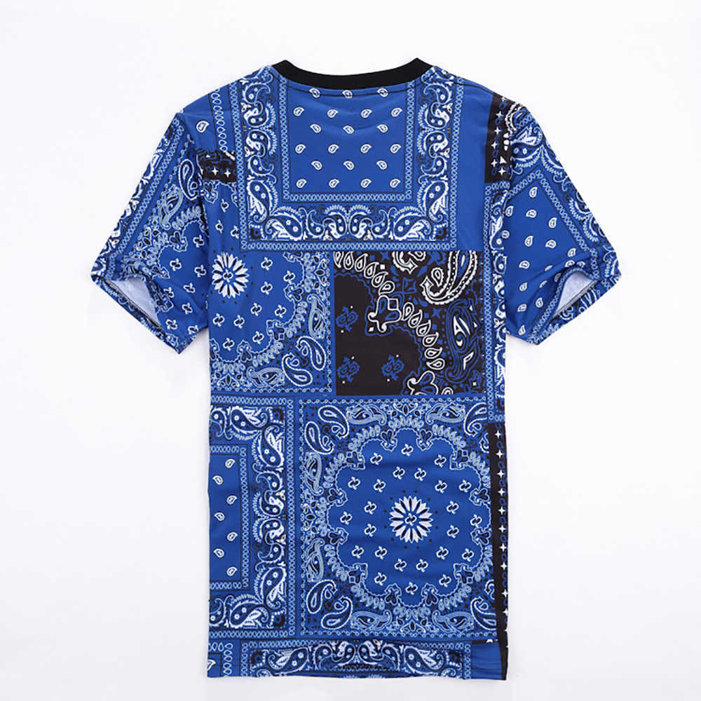 Bandana T Shirt Men Hip Hop Paisley TShirt Short Sleeve O Neck streetwear Tops Male graphic punk harajuku Tee Summer 210716