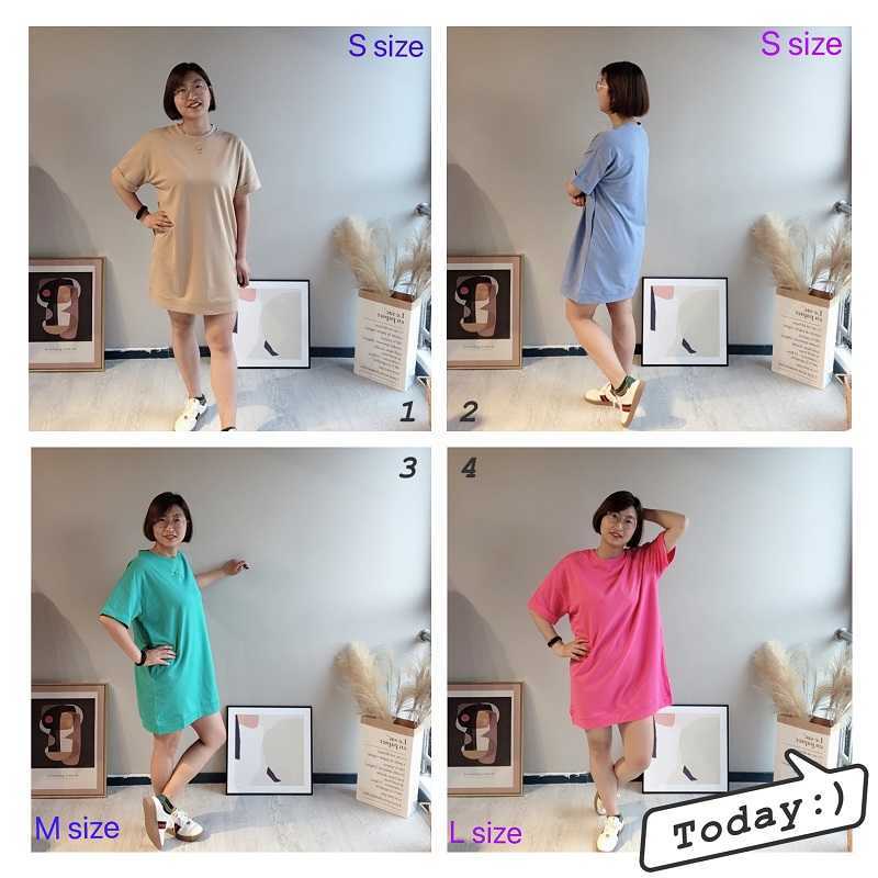 Toppies Fashion Sweatshirt Dress robe femme Woman Short Sleeve Straight Mini Dress Loose Blouses Solid Color 210630