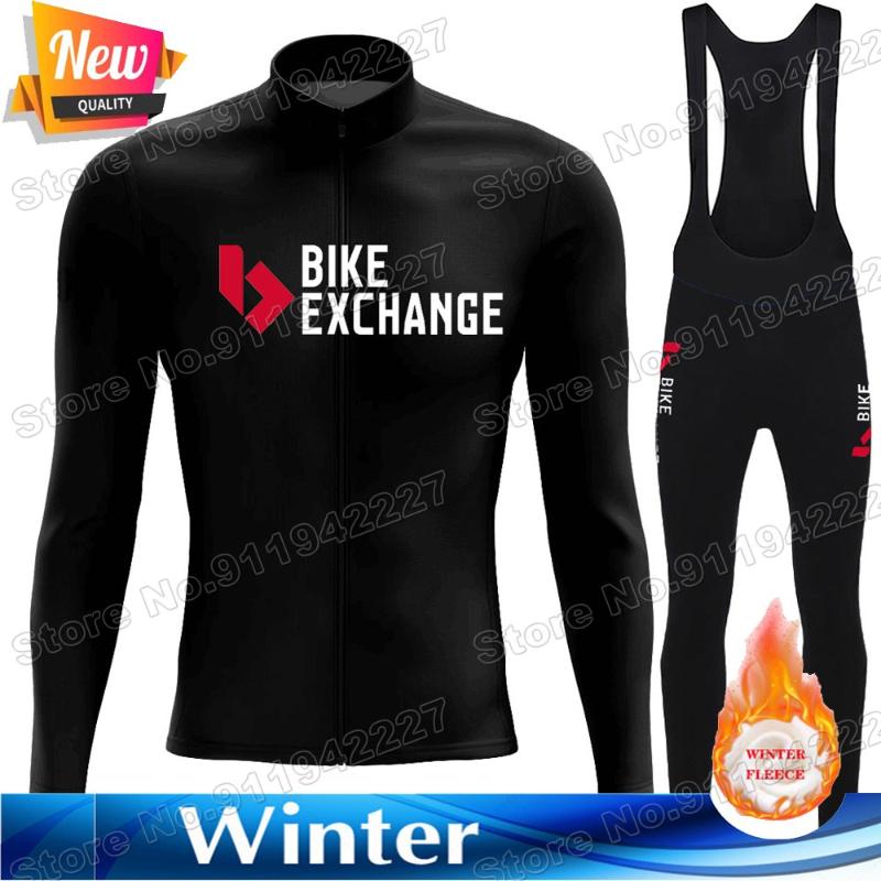 Racing Sets 2021 Bike Exchange Winter Cycling Jersey Set Men Black Clothing Road Thermal Jacket Suit MTB Maillot Ropa Ciclismo, Black;blue
Racing Sets 2021 Bike Exchange Winter Cycling Jersey Set Men Black Clothing Road Thermal Jacket Suit MTB Maillot Ropa Ciclismo, Black;blue