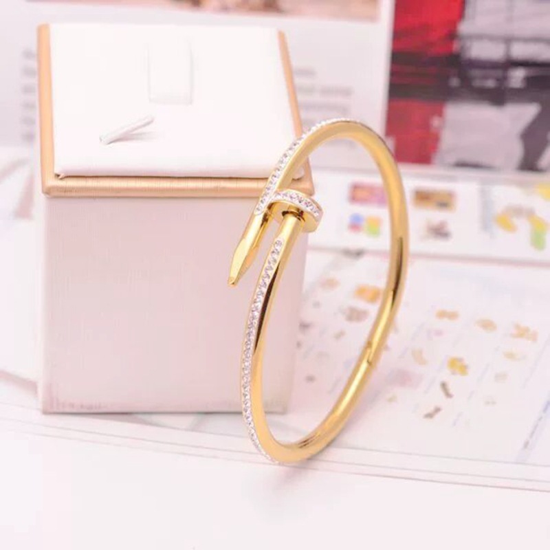 European and American hip hop style open nail Bangle cross border titanium steel inlaid diamond bracelet Korean jewelry, Black
European and American hip hop style open nail Bangle cross border titanium steel inlaid diamond bracelet Korean jewelry, Black