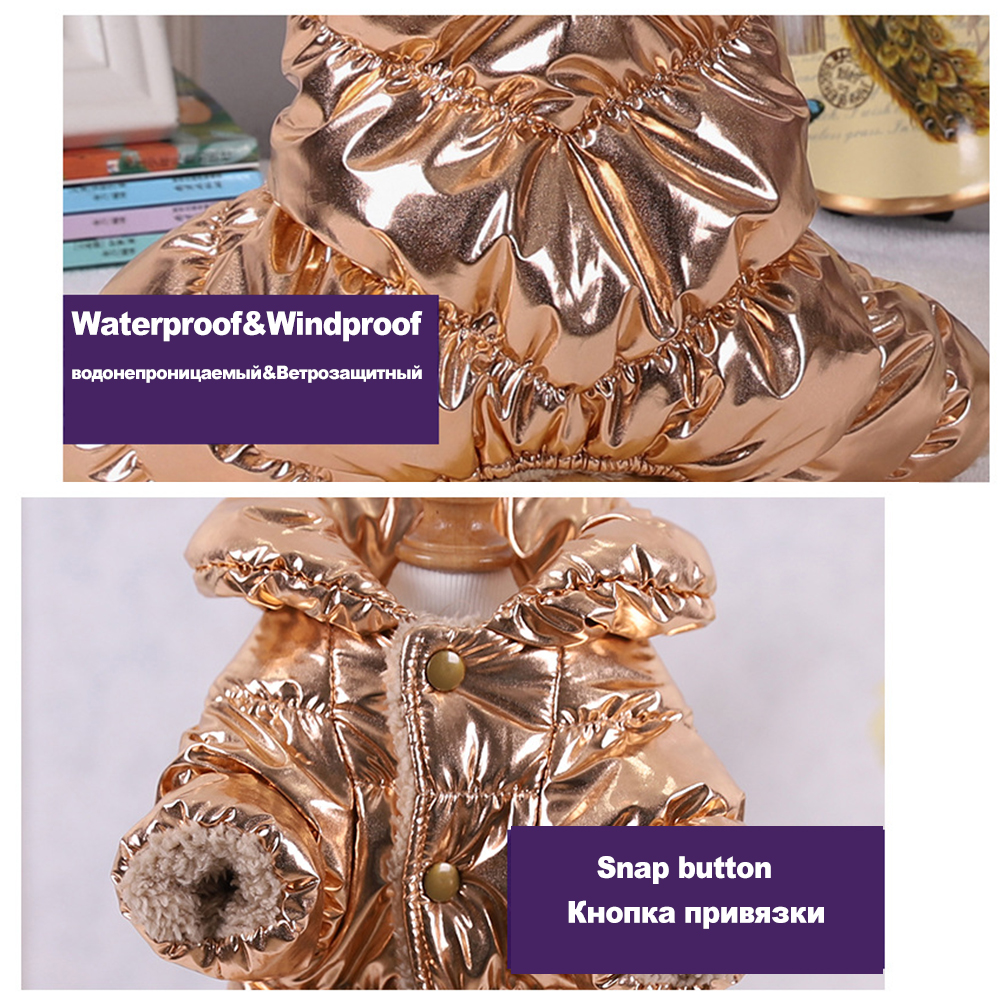 Dog Apparel 5 Color Big Designer or Small Large Dogs Winter Pets Coat Waterproof Puppy Jacket Snowsuit Warm Imitation Fleece Padded Pet Clothes