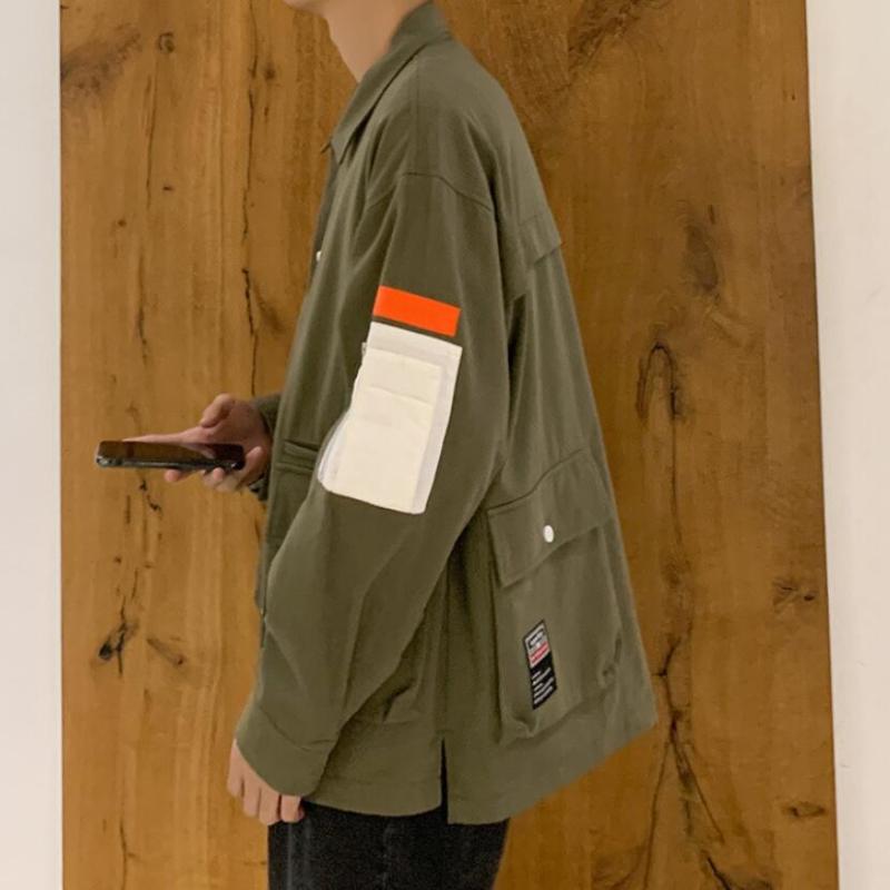 Fashion Autumn Men Jackets Trend Brand Men's High Street Casual Jacket Solid Color Coat Male Clothing W1878