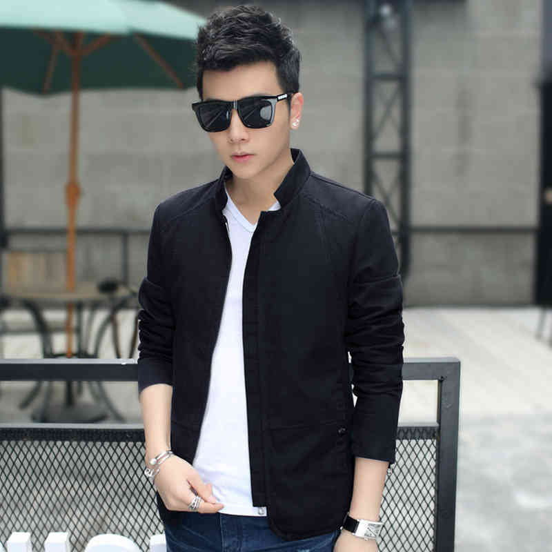 men's coat et youth versatile handsome spring and autumn 2021 new casual baseball suit men's personality trend, Black;brown
men's coat et youth versatile handsome spring and autumn 2021 new casual baseball suit men's personality trend, Black;brown