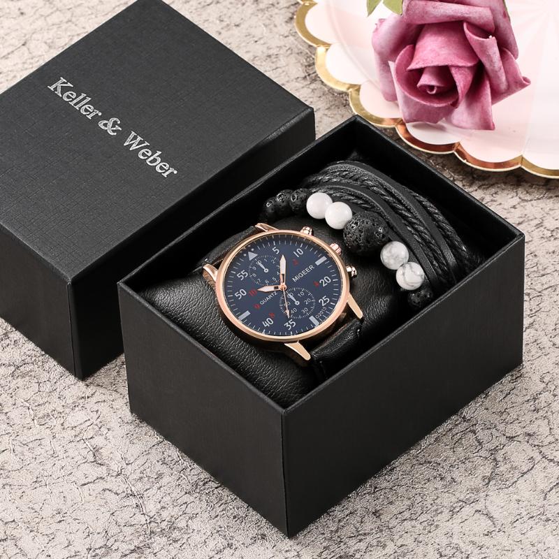 Wristwatches 3PCS Men's Watches Bracelet Gift Set Fashion Sport Wrist Leather Band Business Quartz Wristwatch With Box Relogio Masculino, Gift for men-015
Wristwatches 3PCS Men's Watches Bracelet Gift Set Fashion Sport Wrist Leather Band Business Quartz Wristwatch With Box Relogio Masculino, Gift for men-015