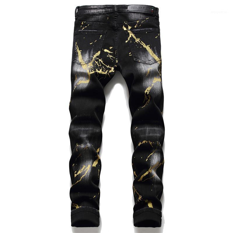 Men's Jeans 2021Fall Winter Tattered Slim PP Wash Ripped Black Paint Splash Tight Stretch Fashion Male Trousers
Men's Jeans 2021Fall Winter Tattered Slim PP Wash Ripped Black Paint Splash Tight Stretch Fashion Male Trousers