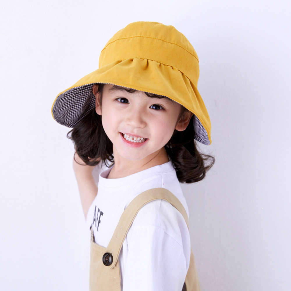 Children's hat summer parent-child double-sided empty top female girl fisherman's outdoor sunshade cool basin, Yellow
Children's hat summer parent-child double-sided empty top female girl fisherman's outdoor sunshade cool basin, Yellow