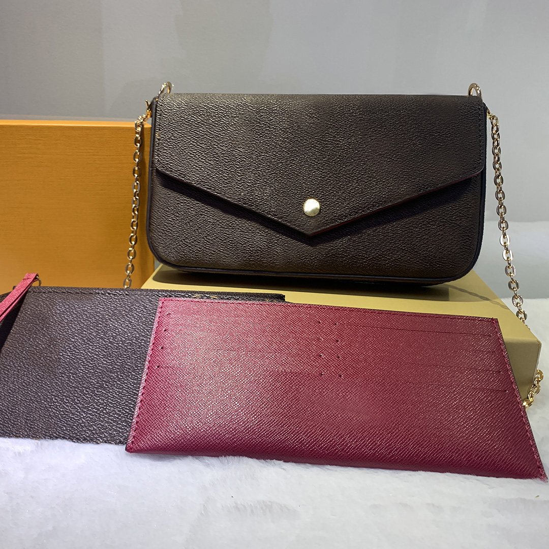 L240 Newest handbags purses bags Fashion women Shoulder bag High quality Three-piece combination purse Size 21*11*2 cm 61276 With box, Brown flower +red
L240 Newest handbags purses bags Fashion women Shoulder bag High quality Three-piece combination purse Size 21*11*2 cm 61276 With box, Brown flower +red