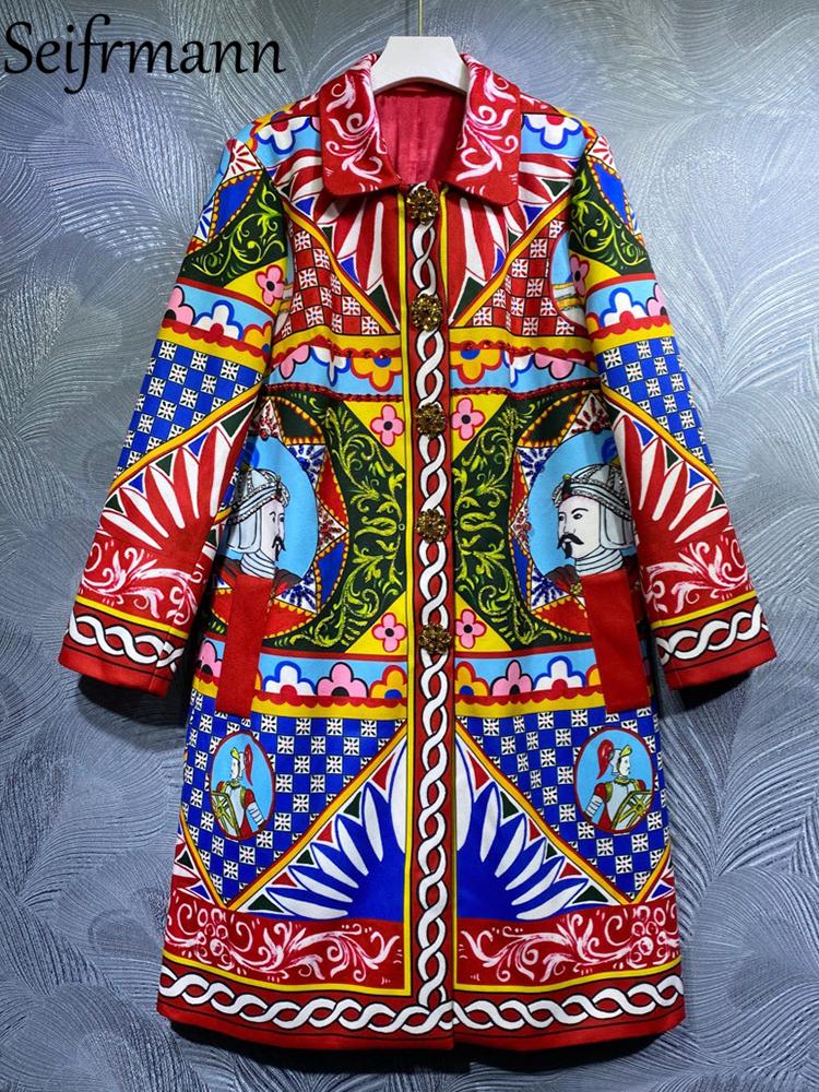 Women's Trench Coats Seifrmann 2021 Winter Women Fashion Designer Blends Coat Long Sleeve Gorgeous Crystal Beading Vintage Print Overcoat, Tan;black
Women's Trench Coats Seifrmann 2021 Winter Women Fashion Designer Blends Coat Long Sleeve Gorgeous Crystal Beading Vintage Print Overcoat, Tan;black