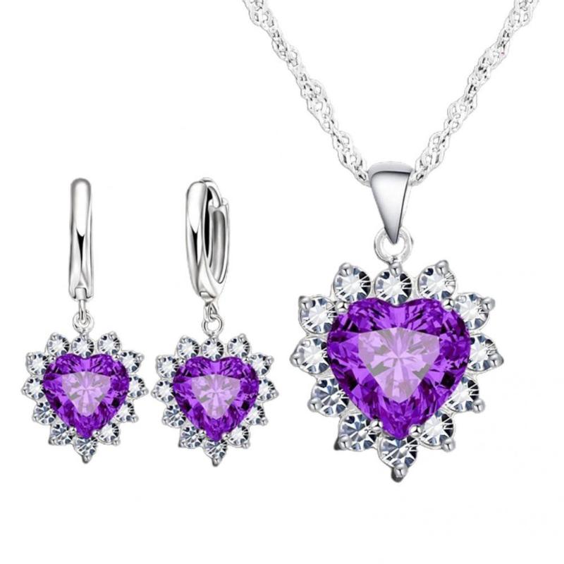 Earrings & Necklace 8 Colors 1 Set Attractive Glitter Rhinestone Fashion Trendy Pendant Durable For Festival, Silver
Earrings & Necklace 8 Colors 1 Set Attractive Glitter Rhinestone Fashion Trendy Pendant Durable For Festival, Silver