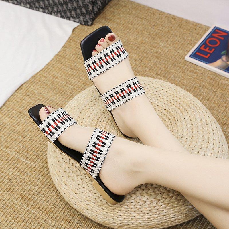 Slippers Summer Plus-size Flip-flops Women Comfortable Flat In The Home Fashion European And American Fresh House, White
Slippers Summer Plus-size Flip-flops Women Comfortable Flat In The Home Fashion European And American Fresh House, White