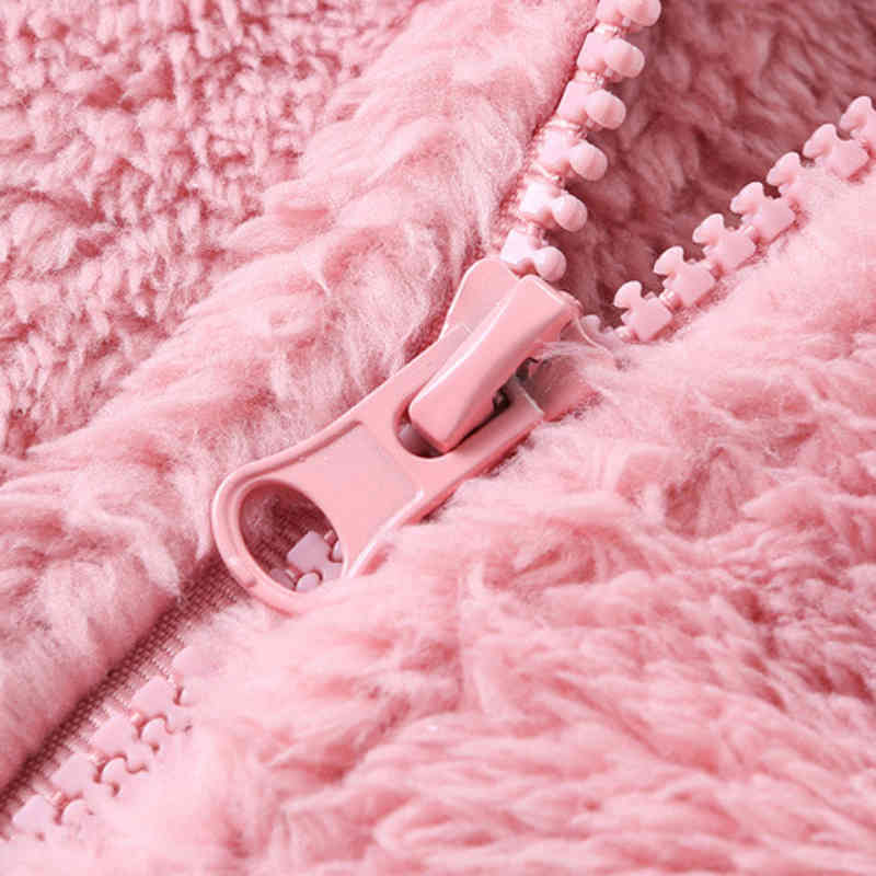 Winter Coral Fleece Coat Women's Jacket Double-sided Thickened Coats Warm Outdoor Top Stormcoat Liner 210515