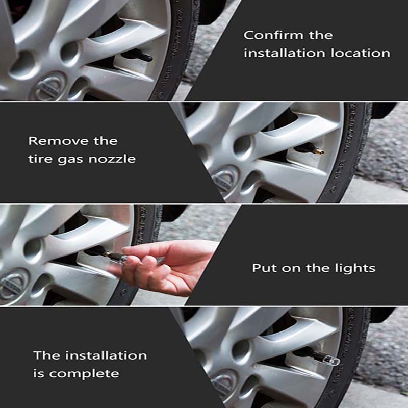 Car Wheel Tire Valve Caps Bicycle Motocycle LED Lights Cycling Lantern Spokes Hub Tyre Lamp Bike Bulbs Accessories 2pcs/pair